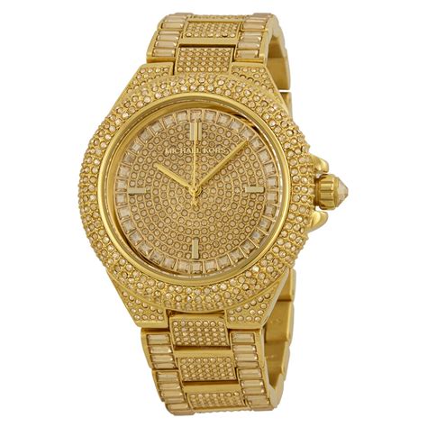 michael kors gold diamond encrusted watch|Michael Kors silver diamond watch.